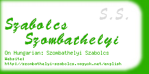 szabolcs szombathelyi business card